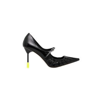 Msgm Msgm, Schoenen, Dames, Zwart, 37 EU, Leer, 90mm Iconische Pumps