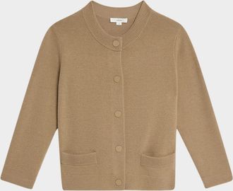 Vince Wool and Cashmere Shrunken Snap Cardigan