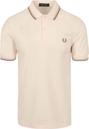 Fred Perry Klassiek Double Stripe Poloshirt - Heren - Polos - Roze - S - Katoen - Tops
