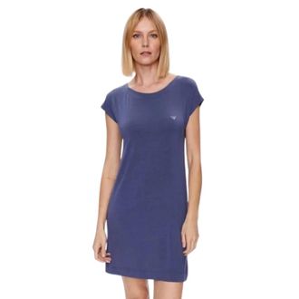 Emporio Armani Abito Corto - Dames - Korte kleedjes - Blauw - S - Denim - Kleedjes