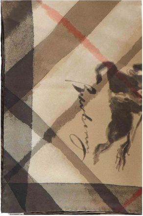 Burberry Watercolor Check Silk Scarf