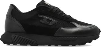 Diesel Schoenen, Heren, Zwart, 42 1/2 EU, Leer, S-Tame D-Up Sneaker