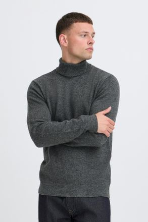 Blend Rollkragenpullover BLEND BHBRANKO ROLL KNIT, Herren, Gr. XXL, iron gate melange, Strick, Obermaterial: 60% Wolle, 40% Nylon, unifarben, regular fit h&uuml;