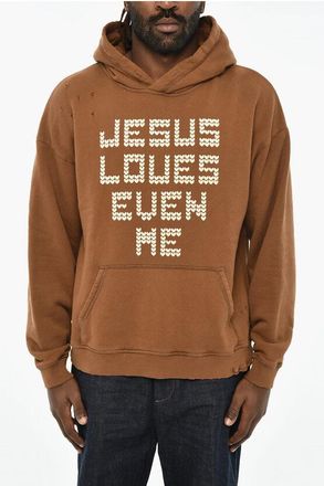 Dsquared2 Felpa Hoodie in Cotone con Ricamo Frontale in Rilievo taglia M