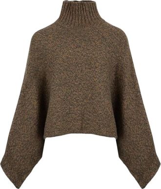Margaux Lonnberg Otis Trui - Dames - Coltruien - Bruin - XS - Wol - Truien & Vesten