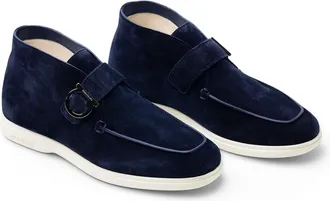 Ferragamo Suede Chukka Boot - Navy