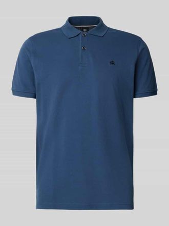 Lerros Poloshirt mit Label-Stitching in Blau, Gr&ouml;&szlig;e S