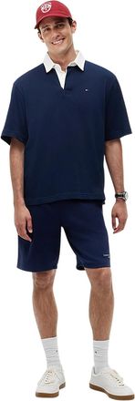 Tommy Hilfiger Polo-shirt met korte mouwen voor heren, met vlagmotief (Marine)