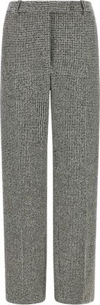 Tom Ford Tweedbroek met gebroken pailletten-visgraatmotief en wijde pijpen - Dames - Straight fit broeken - Veelkleurig - M - Tweed - Broeken