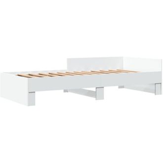 vidaXL vidaXL Bed Frame without Mattress White 100x200 cm Engineered Wood