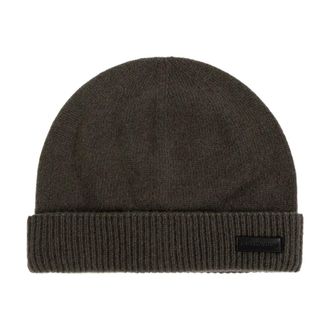 Emporio Armani Accessoires, Heren, Bruin, S, Kasjmier, Pure Cashmere Beanie