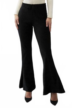 Free People Charming Velvet Flare Pants In Black