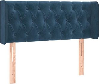vidaXL Cabecero Con Led De Terciopelo Azul Oscuro 93x16x78/88 Cm Vidaxl