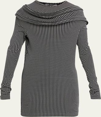 Junya Watanabe Polka-Dot Jersey Long-Sleeve T-Shirt