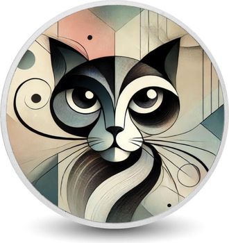 OEM Bigotes Abstractos: La Moneda Coloreada De La Mirada Geom&eacute;trica