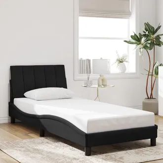 vidaXL Estructura De Cama Sin Colch&oacute;n Hanko Terciopelo Negro 90x200 Cm Vidaxl