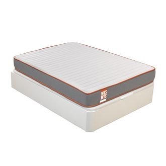 What The Sleep Colch&oacute;n 150x190cm y canap&eacute; WTS Rap Blanco 22cm Montaje incl