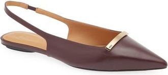 Tod's Barretta Pointed Toe Slingback Flat in Kraft Chiaro at Nordstrom, Size 8.5Us