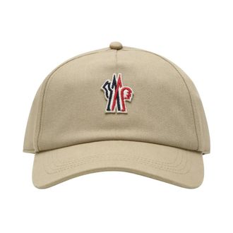 Moncler Caps, male, Beige, Size: ONE SIZE Baseball Cap in Gabardine