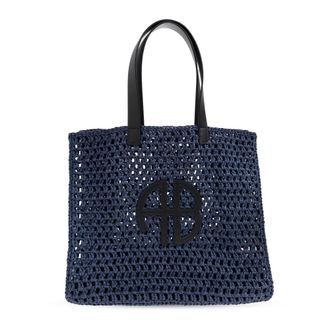 Anine Bing Tote Bags, female, Blue, Size: ONE SIZE Large Rio Shopper Bag