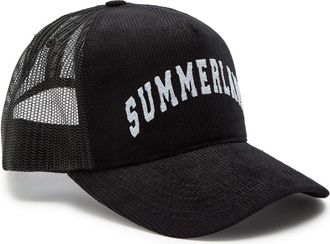 Nahmias Summerland Corduroy and Mesh cap - Black - One Size