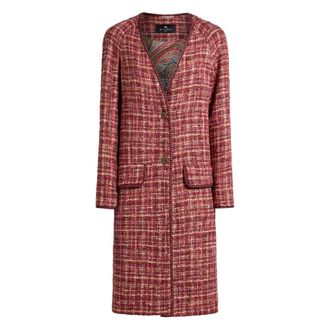Etro Tweed Single-breasted Coat