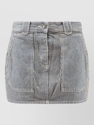 Isabel Marant estera cotton shorts striped pattern belt loops
