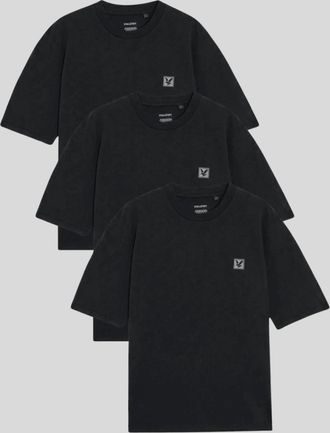 Lyle & Scott Lyle And Scott Mens 3-Pack Lounge Relaxed T-Shirts - Black - Size: 40