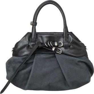 Margesherwood Black Soft Grandma Layered Leather Shoulder Bag