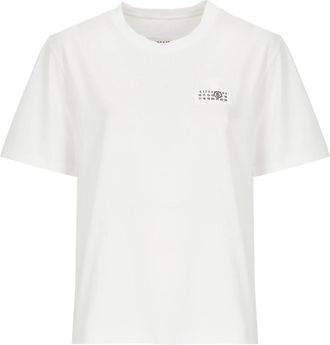 Maison Margiela Cotton T-shirt - Dames - T-shirts - Wit - M - Katoen - Tops