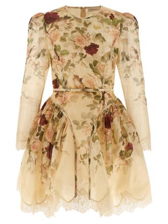 Zimmermann Hypnotic Lace Trim Mini Dress