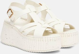 Chloé Chloé Sandali Nama 80 in pelle con zeppa