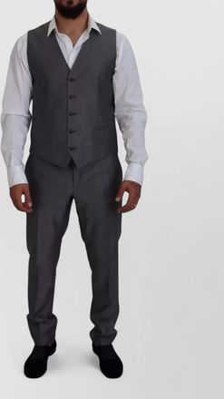 Dolce & Gabbana wool silk slim-fit single-breasted three-piece suit
