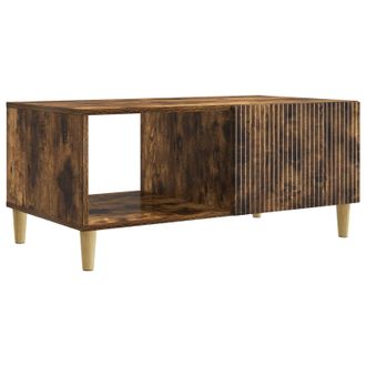 vidaXL Mesa De Caf&eacute; Roble Ahumado 90 X 50 X 40 Cm Madera De Ingenier&iacute;a Vidaxl