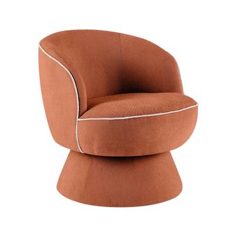 Oviala Sill&oacute;n giratorio en tejido terracota