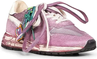 Autry Womens Sneakers Reelwind Super Vintage Purple Nylon Trainers