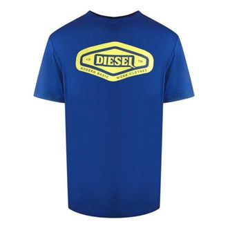 Diesel Unisex Modern Basic Logo T-shirt voor volwassenen (Blauw)