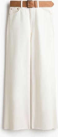 H&M Wide High Waist Jeans - White