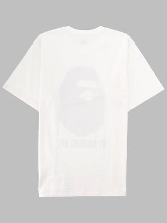A Bathing Ape Logo Print Cotton T-Shirt - White