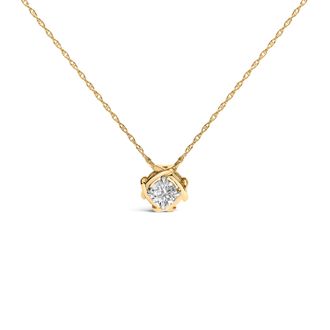 House of Brilliance 10K Yellow Gold Plated.925 Sterling Silver 1/2 Cttw Lab Grown Diamond Woven Necklace