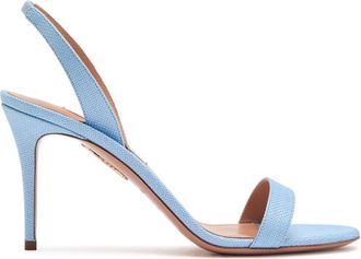 Aquazzura Aquazzura So Nude 85 Raffia Slingback Sandals - Blue - 40 (IT40 / UK7)