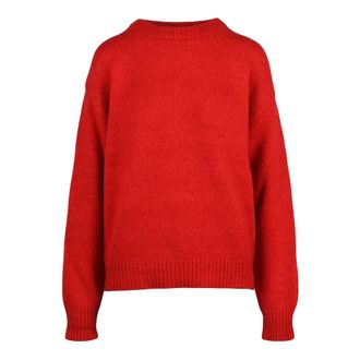 Add Maglione Girocollo - Dames - Ronde hals truien - Rood - S - Katoen - Truien & Vesten