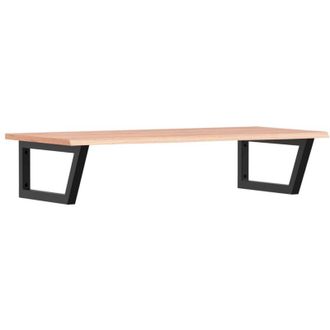 vidaXL Vidaxl - Estante De Lavabo De Pared De Acero Y Madera Maciza De Roble