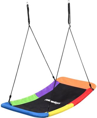 Relaxdays Relaxdays Nest Swing, Curved XXL Swing Nest for Children & Adults, 150 kg, WxD: 150x80 cm, Colourful