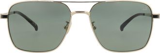 Dunhill 58mm Aviator Sunglasses in Gold Gold Green at Nordstrom Rack