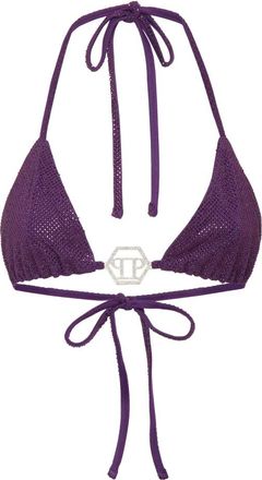 Philipp Plein Top Bikini Stones - Dames - Bikinis - Paars - M - Katoen - Badmode