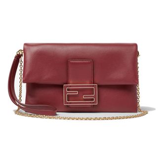 Fendi Cross Body Bags, female, Red, Size: ONE SIZE Mamma Baguette Pouch