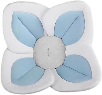 OEM Coj&iacute;n De Ba&ntilde;o Suave Y C&oacute;modo Para Beb&eacute;s, Tejido Alegre Y Relajado, Asiento De Ba&ntilde;o De Malla Con Dise&ntilde;o De Flores, 80 Cm, Azul