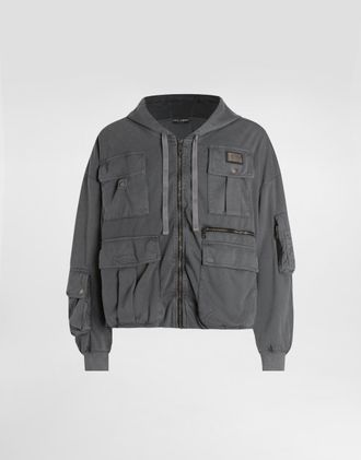 Dolce & Gabbana Jersey Hooded Sweatshirt With Vintage Finish - Man Multi-colored M