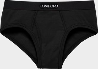 Tom Ford Men & apos;s Jacquard Logo Cotton Briefs